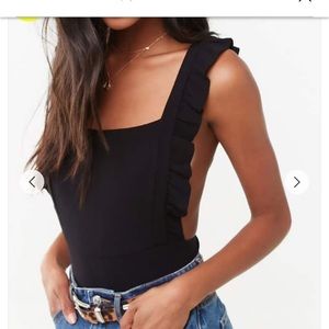 F21 ruffle bodysuit *new*